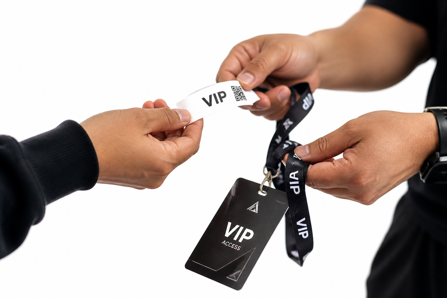 Wristband check-in at a Pulse Assembly event desk